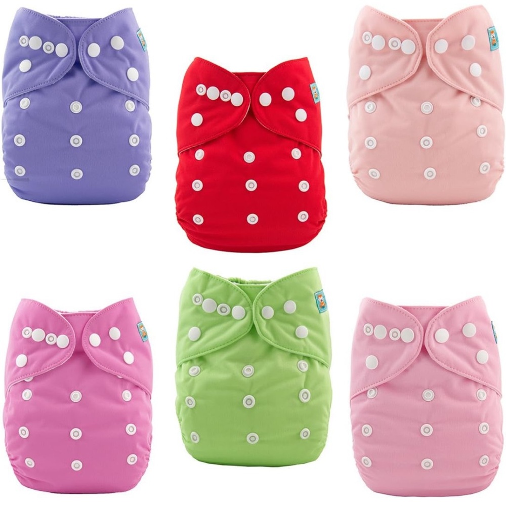 Brand new in package Alva Baby cloth diapers. Set of 6.